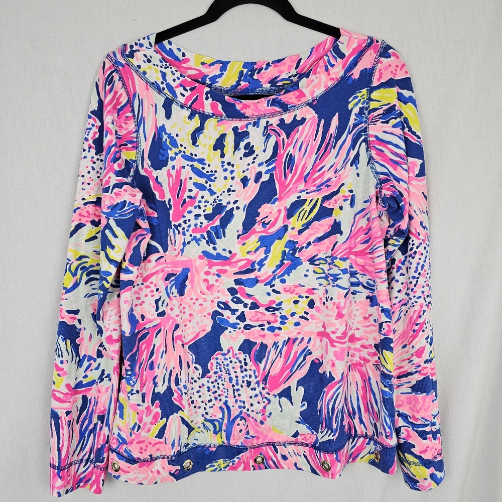 Lilly Pulitzer JoJo Sunken Treasure Top with Grommets Women's Size Medium